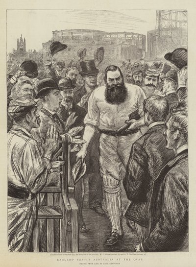 Engeland tegen Australië op de Oval door Charles Paul Renouard